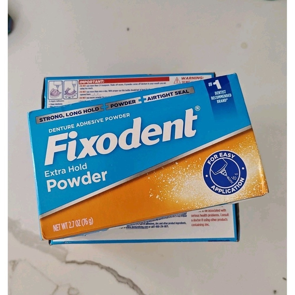 Fixodent Denture Adhesive Powder Extra Hold‎ 2.70 oz x 4 Boxes Exp. 8.31. 2028